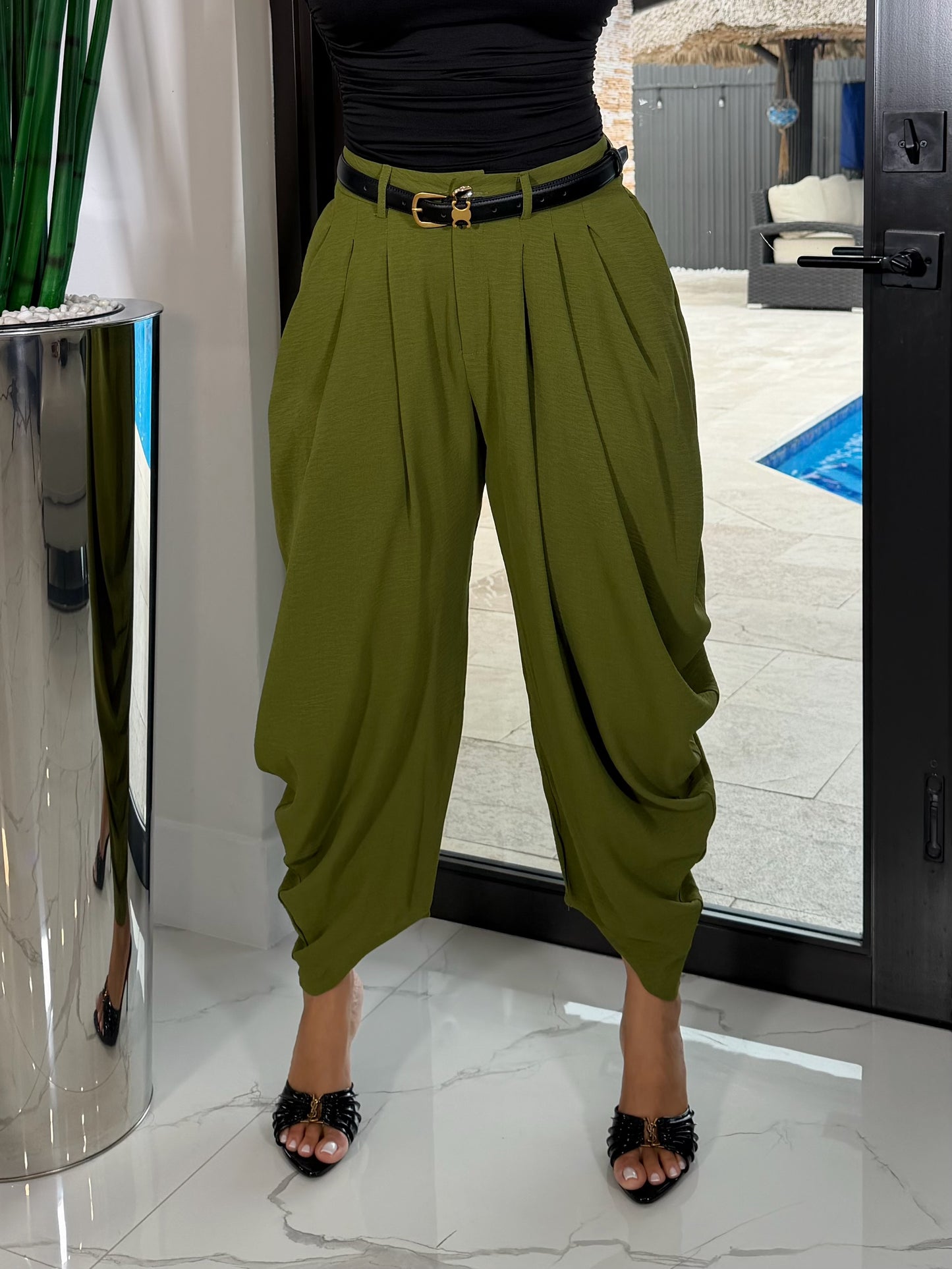 Olive green pants