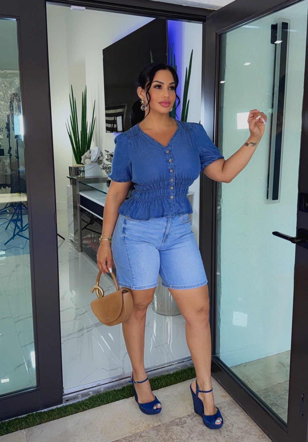 Mezclilla blouse