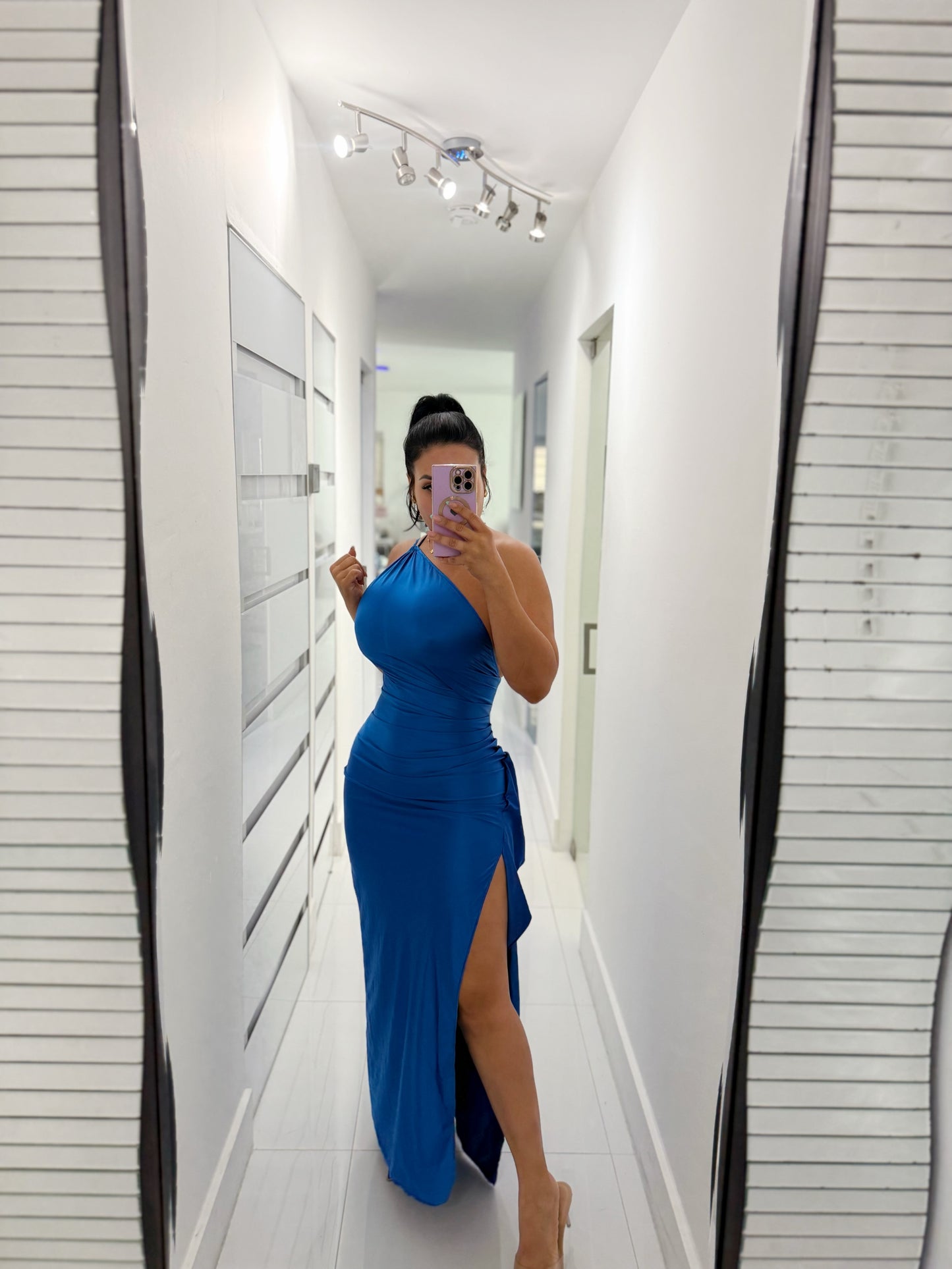 Satin super stretch dress