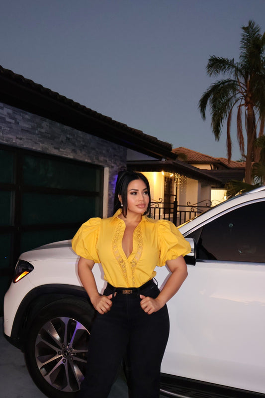 Yellow nice blouse