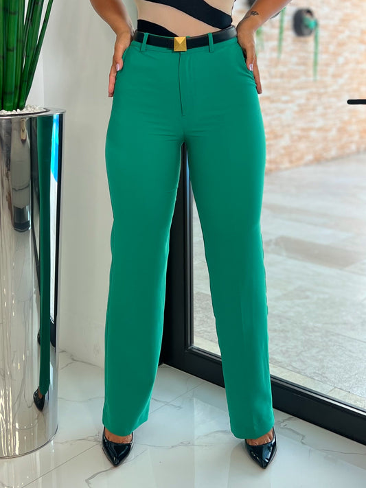 Green oficina pants