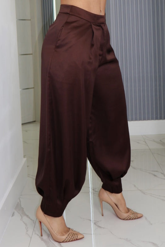 Silk fancy pants