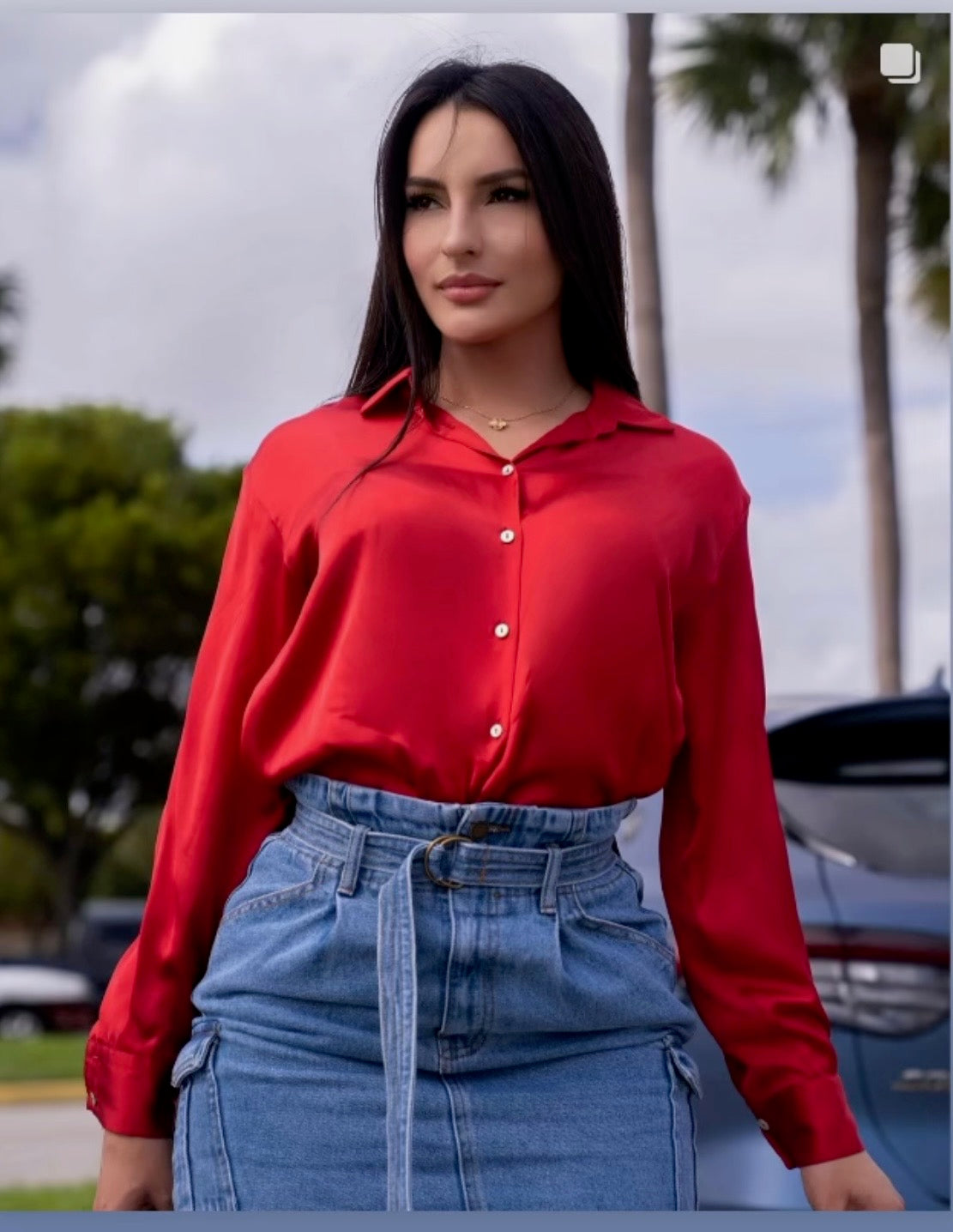 Red temptation blouse