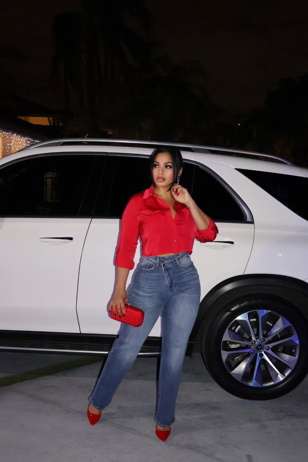 Red love top