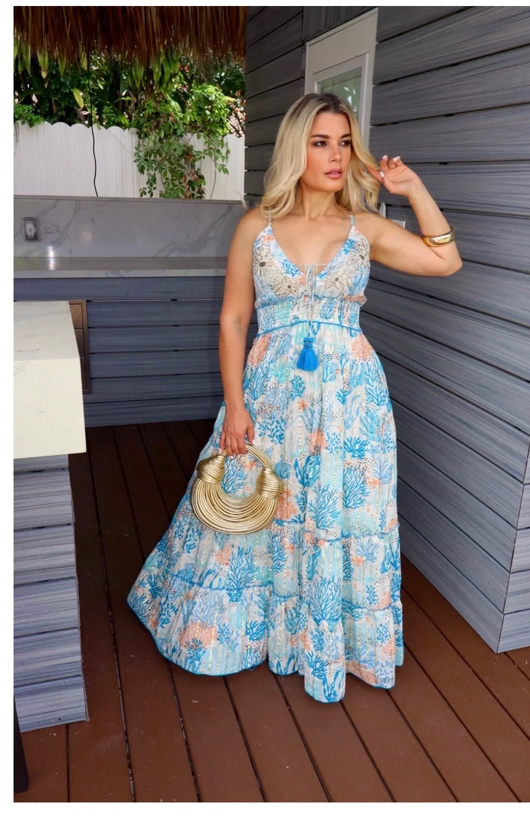 Coral summer dress