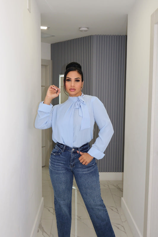 Baby blue blouse