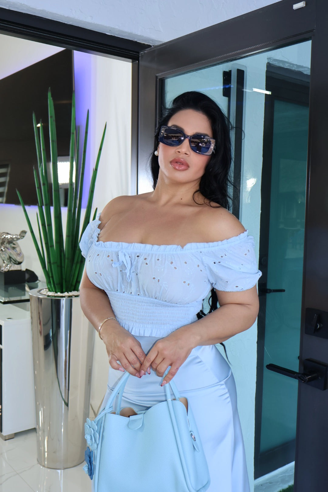 Baby blue top