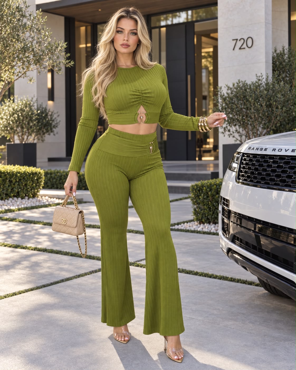 Olive pant set