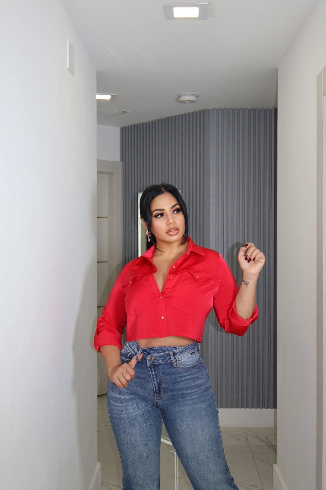 Red love top