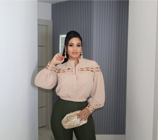 Nude beautiful blouse