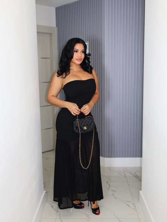 Midnight Elegance Maxi Dress