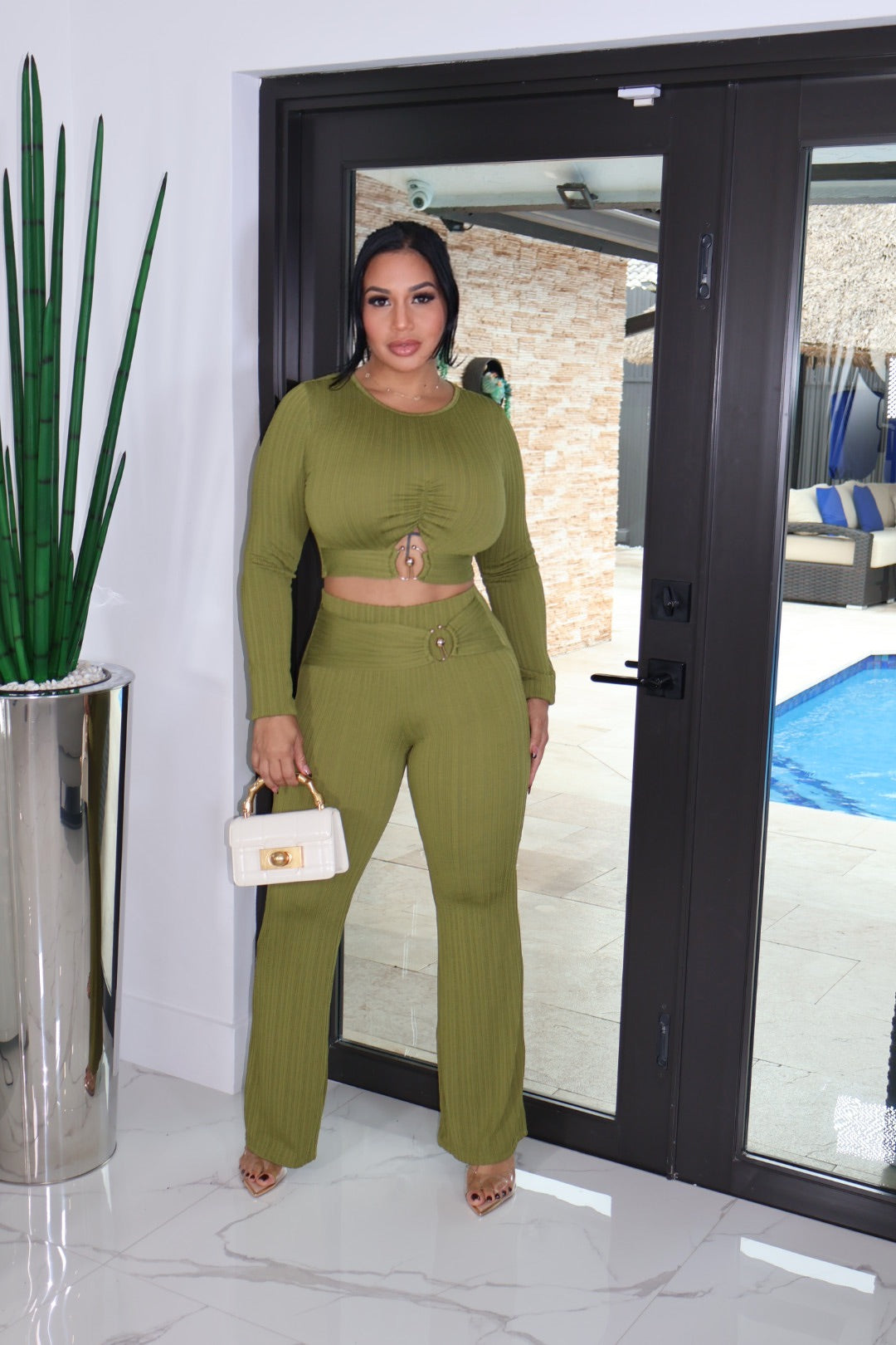 Olive pant set
