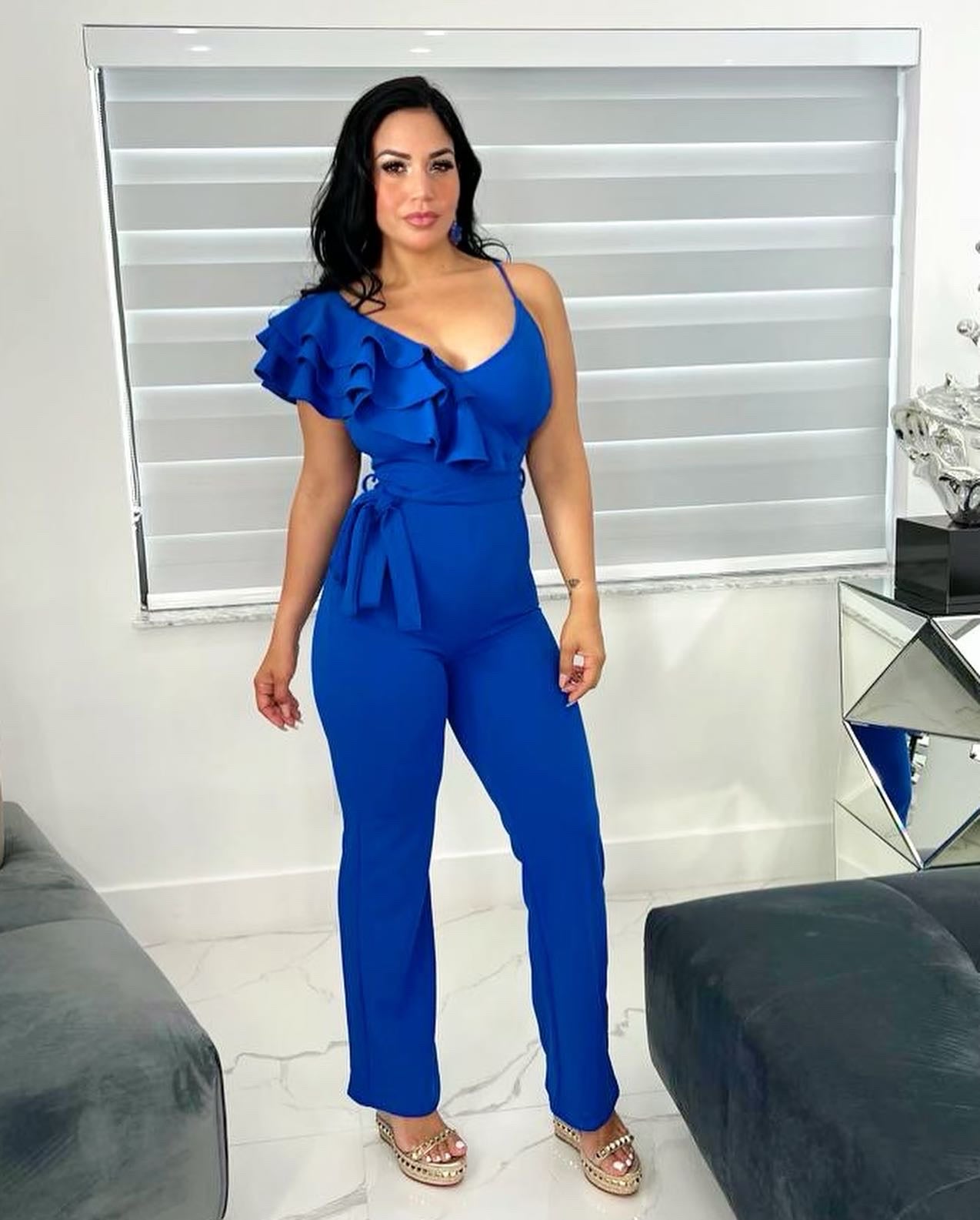 Blue jumpsuit